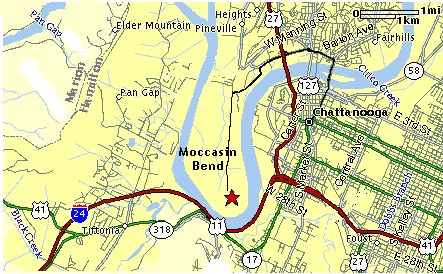 Moccasin Bend map