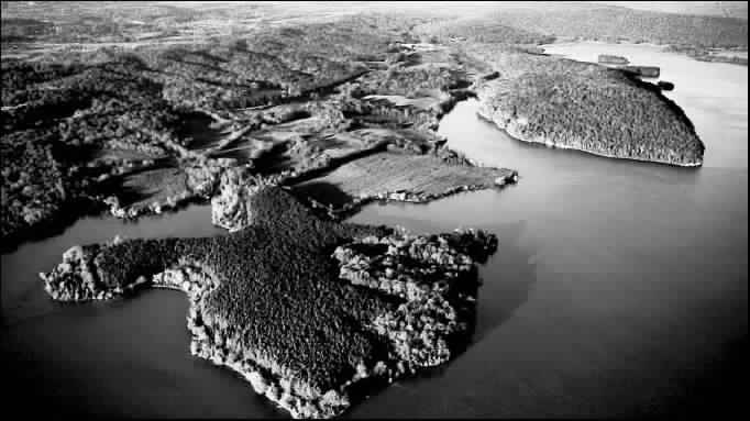 aerial photo of Little Cedar Mountain, provided by "Thunder Enterprises", the proposed developer